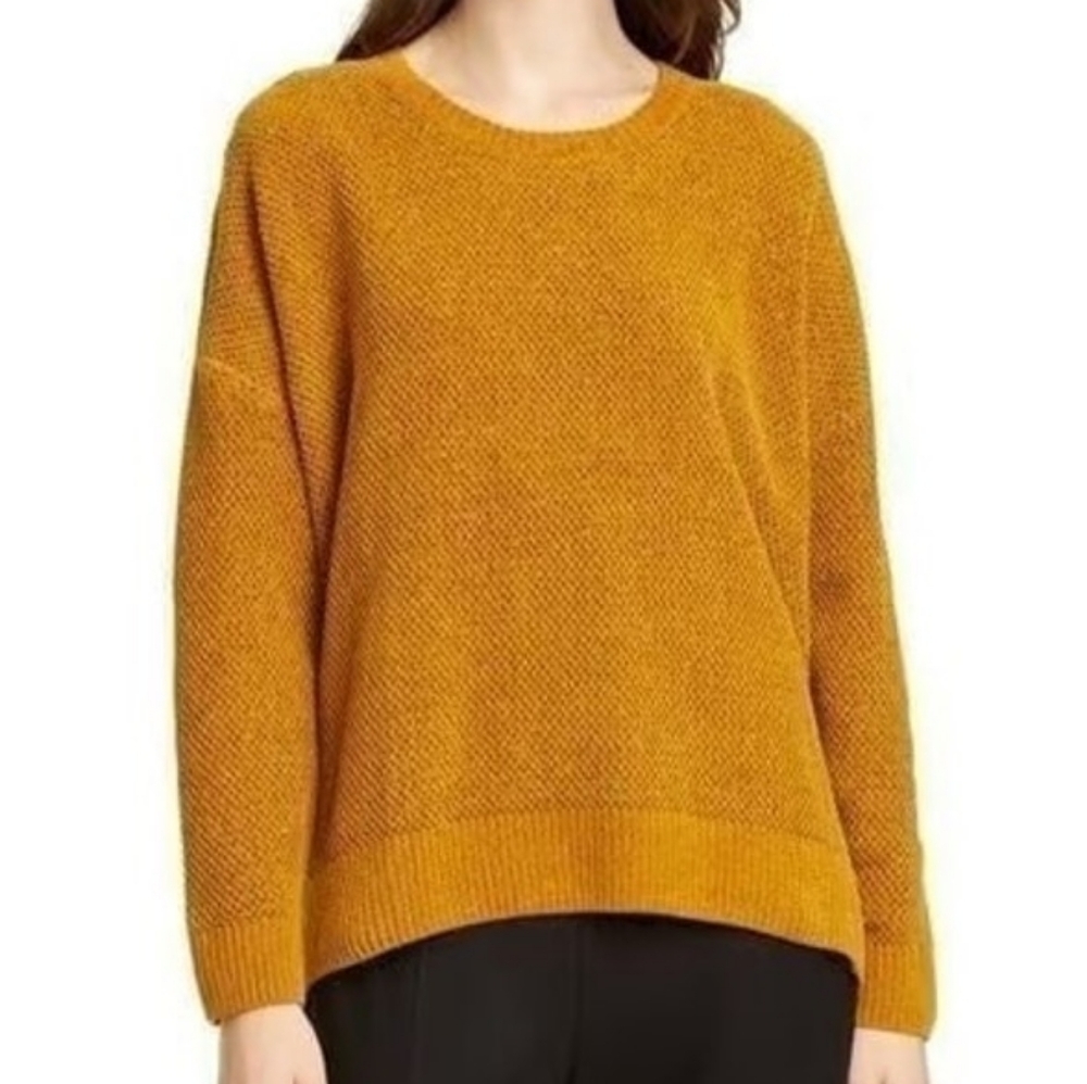 Eileen Fisher Mustard Crewneck Sweater